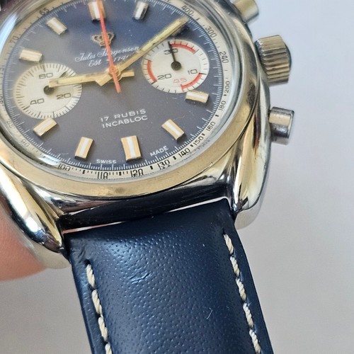 JULES JURGENSEN-CRONO-ACCIAIO-VALJOUX 7733-OVERSIZE (38,5 MM)-SUB 50 M-FULL SET - Picture 18 of 24