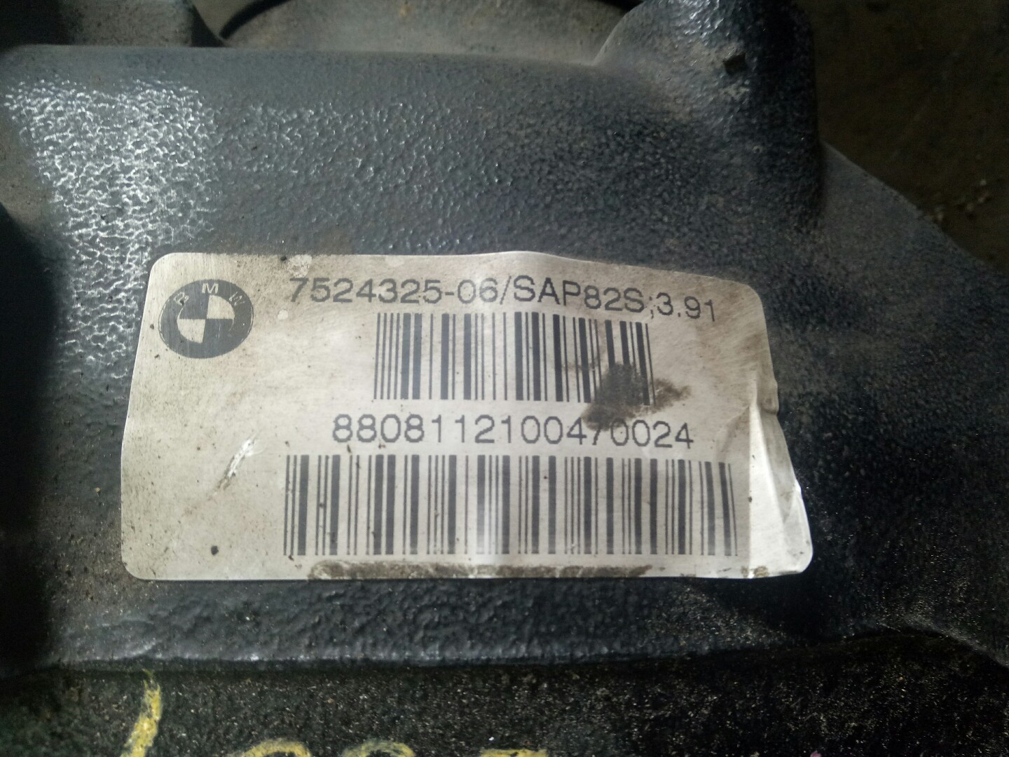 BMW E87 E90 REAR DIFFERENTIAL / DIFF 2.0 LITRE 4 CYLINDER RATIO 3.91