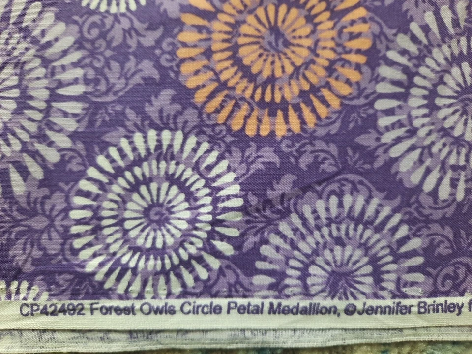 Quilting Fabric 43" X 18" Jennifer Brinley Springs Creative CP 42492 Purple - Image 3 of 4