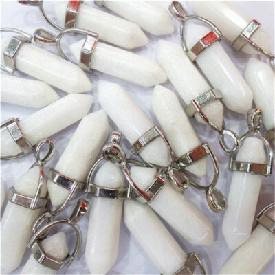 10Pcs 42x9mm White Aventurine Alloy With Hood Six Angle 10Pcs 42x9mm White Aventurine Alloy With Hood Six Angle