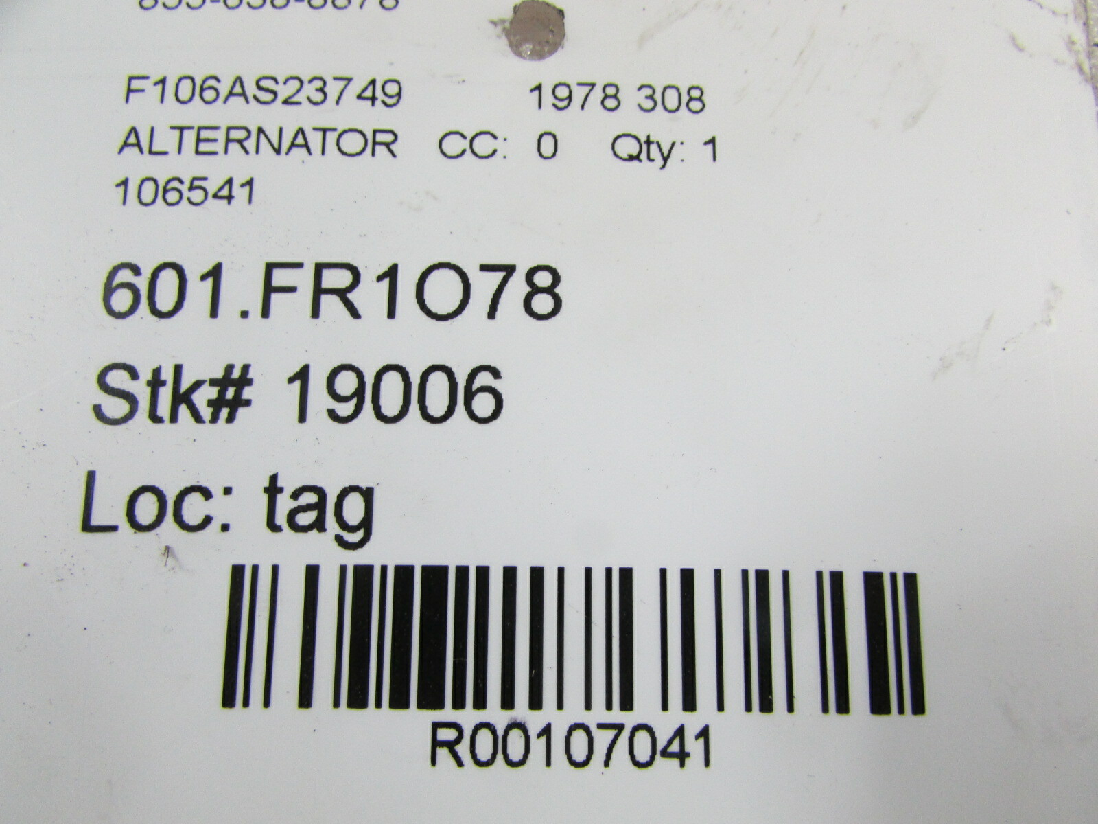 Ferrari 308, Alternator, Used, P/N 106541