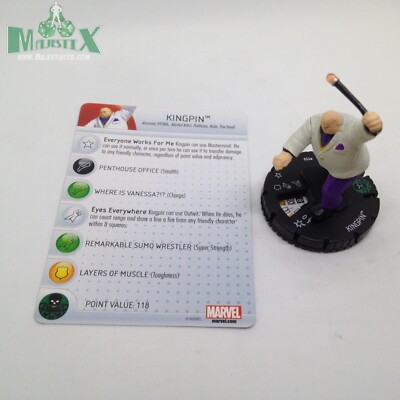 Heroclix Deadpool set Kingpin #059 Super Rare figure w/card!