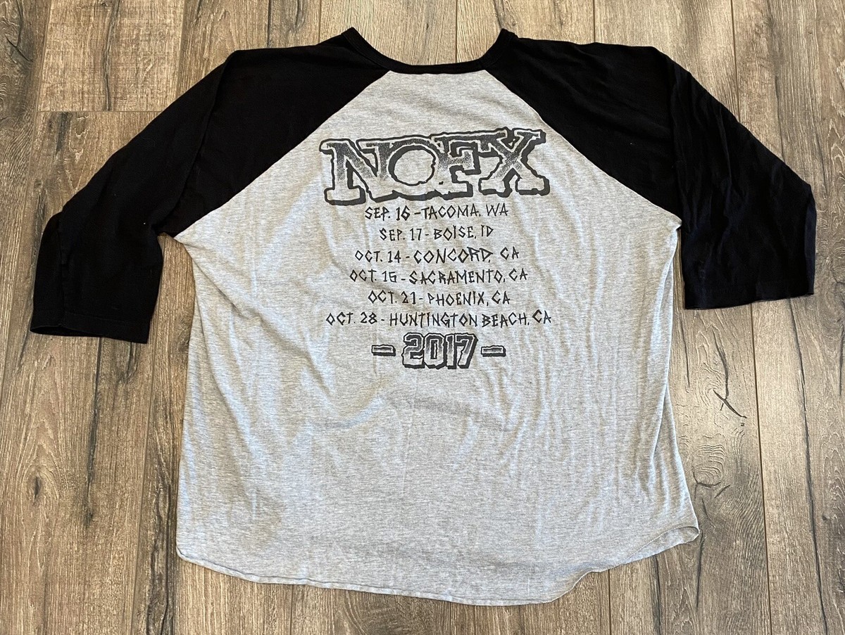 2017 NOFX Punk in Drublic Concert Tour Baseball Tee Shirt 3XL XXXL