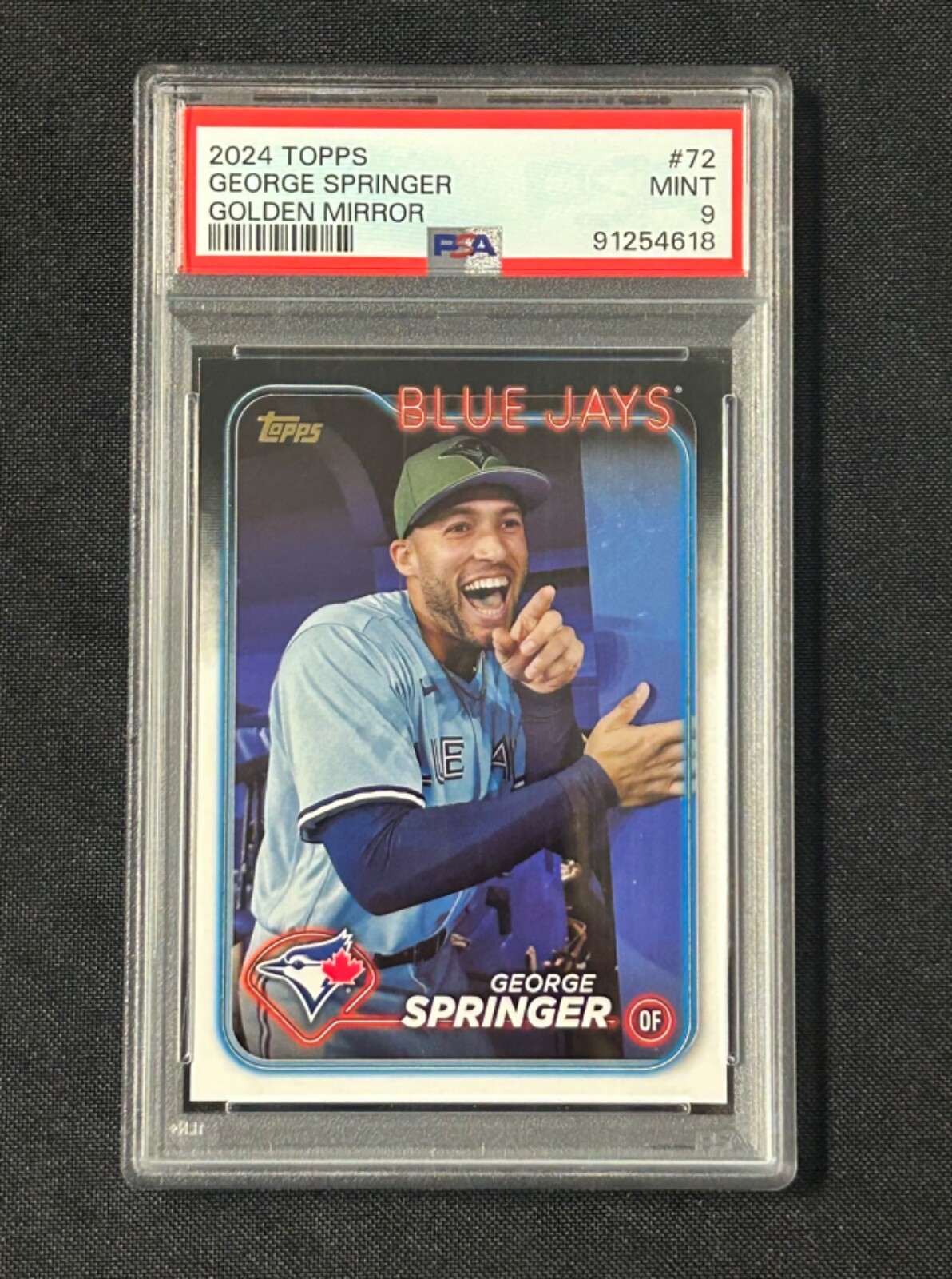 2024 Topps #72 George Springer Golden Mirror Variation Blue Jays PSA 9 MINT 618