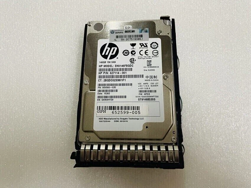 NEW HP EH0146FBQDC 627114-001 146GB 15K 6G 2.5" SC HARD DRIVE FOR GEN8/9 - Image 2 of 4