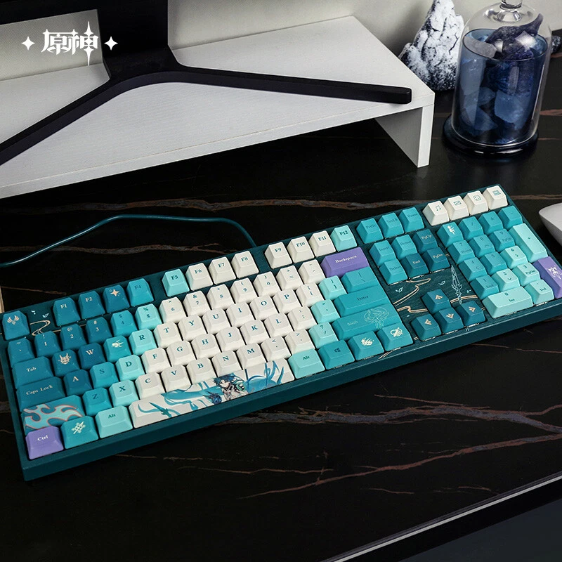Official Genshin Impact Xiao PBT ABS LED Wired Mechanical Keyboard 108 Keys New - Image 4 of 4