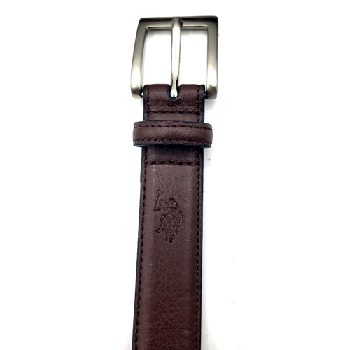 US POLO ASSN Brown Belt Pebbled Faux Leather Youth Large 30/32 - Picture 2 of 6
