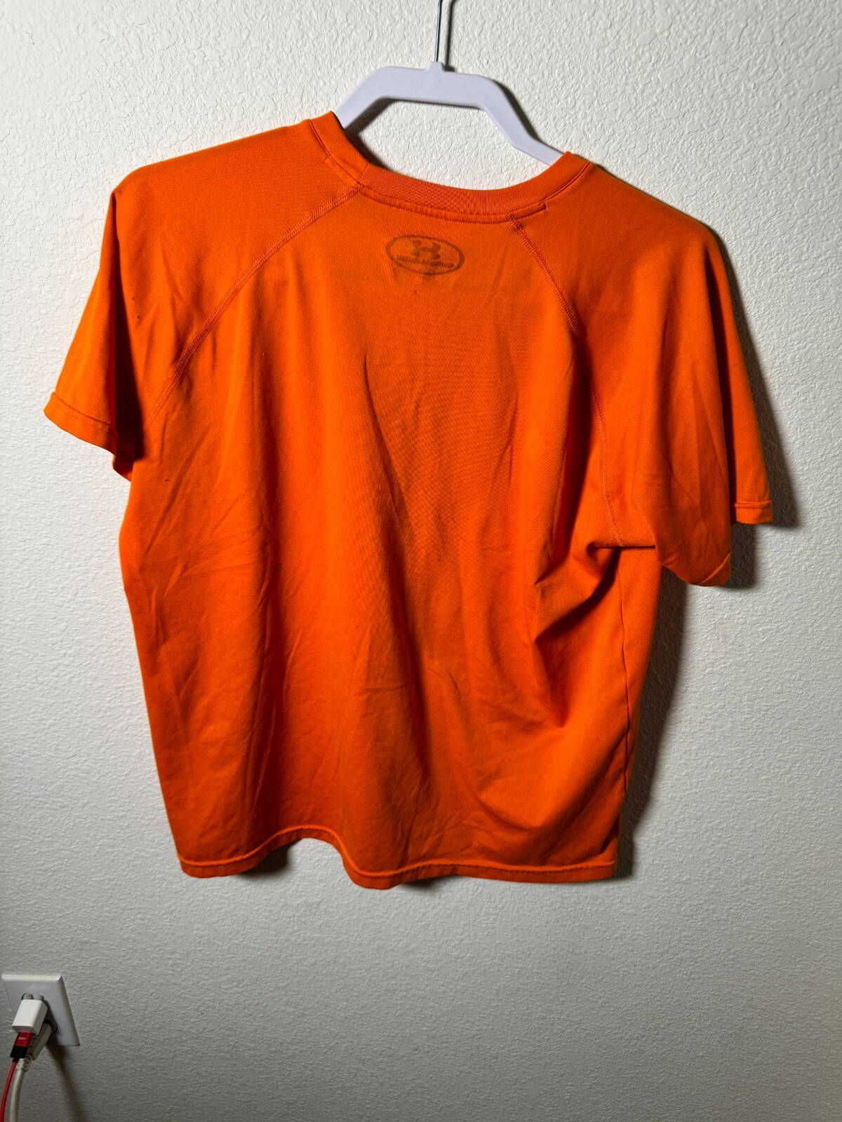 Under Armor Men's The Tech Tee Short Sleeve Athletic Shirt Top Orange | Medium thumbnail 4