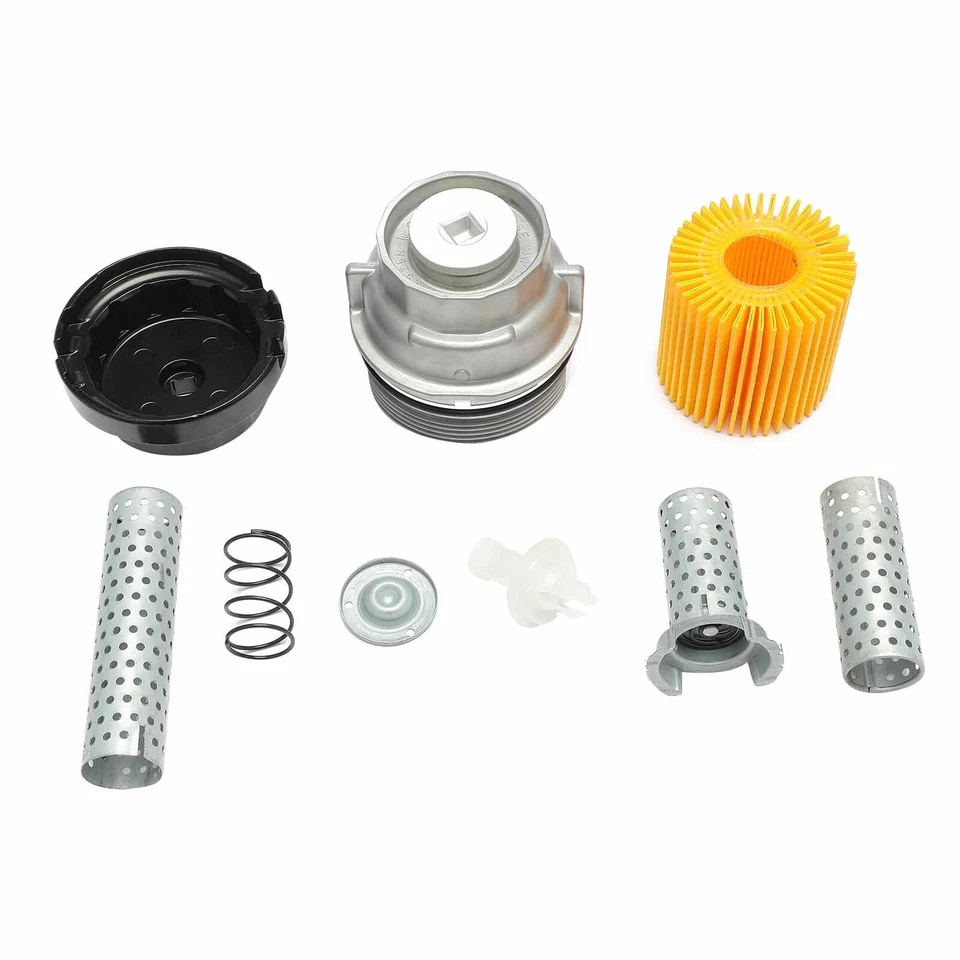 Tapa de filtro de aceite de aluminio para Toyota 4Runner Camry RAV4 Lexus ES300h GS450h Scion Foto 3 de 4