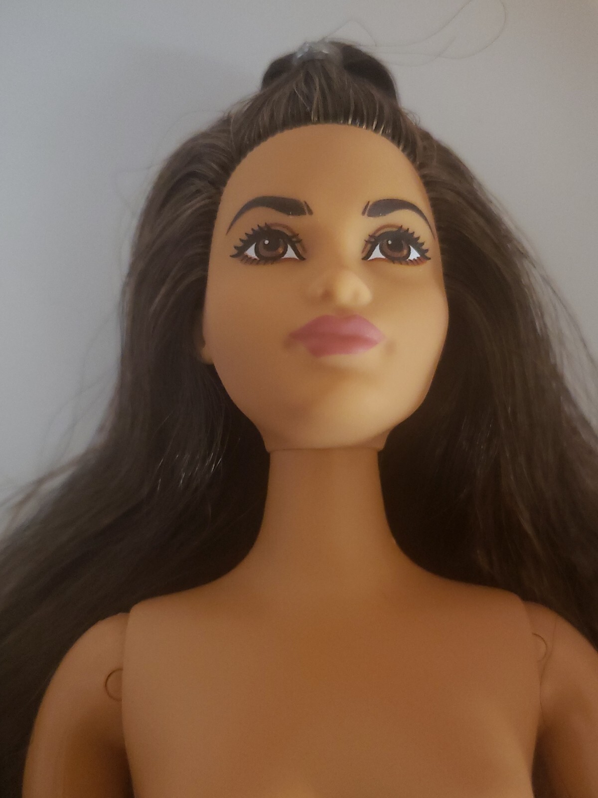 Barbie NUDE HISPANIC CURVY DOLL, LONG HAIR WITH PONYTAIL | eBay