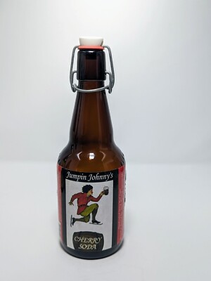 Jumpin Johnny's Cherry Soda Bottle With Flexicap 12oz, 50 Cl, 60mm, Brown 10''