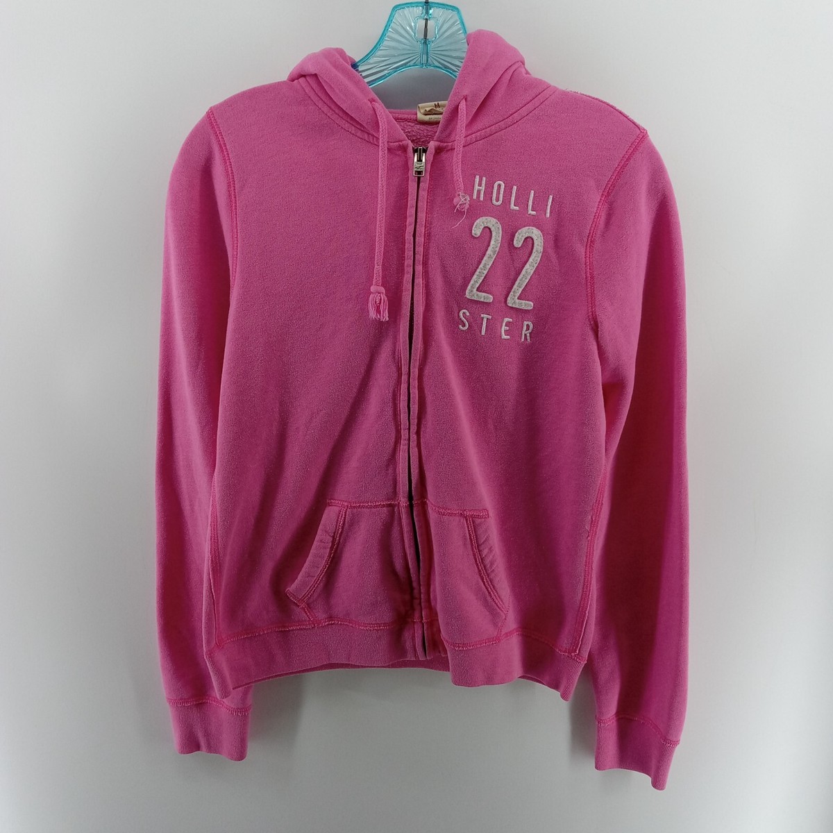 hollister girls youth full zip hoodie sweater size medium fleece
