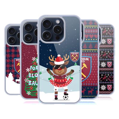 WEST HAM UNITED FC CHRISTMAS GEL CASE COMPATIBLE W/ APPLE iPHONE PHONES/MAGSAFE