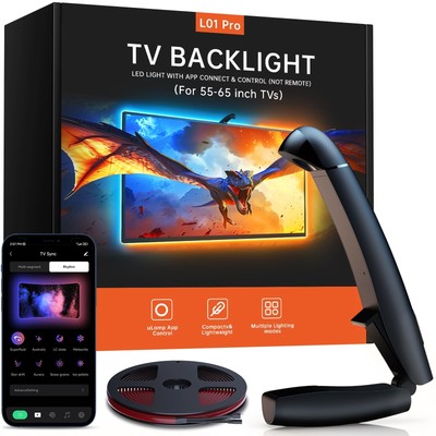TV LED Backlight 14.7ft Cuttable TV Lights That Change with TV for 55-65 Inch...