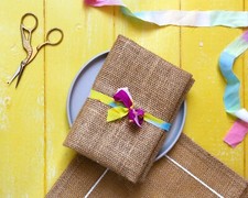 Hessian Cushion Hemmed Rag Rug (Jute / Burlap) 40 x 40cm - Ragged Life