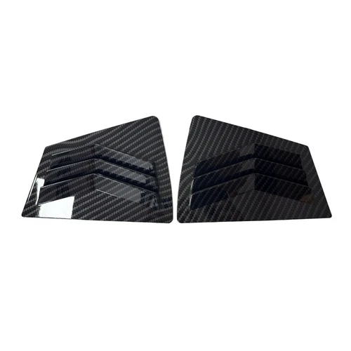 For Mazda 3 2009-13 Black/Carbon Fiber Rear Louver Window Side Shutter Cover ABS - Bild 10 von 15