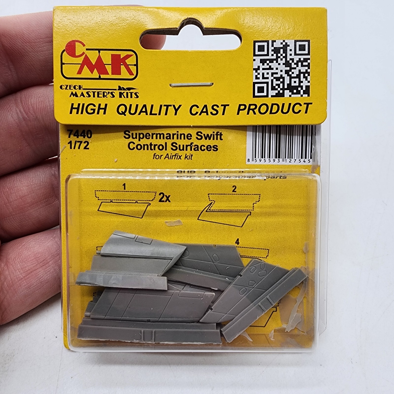 SUPERMARINE SWIFT Control Surfaces for AIRFIX 1/72 Kit 7440 by CMK USA Shipping