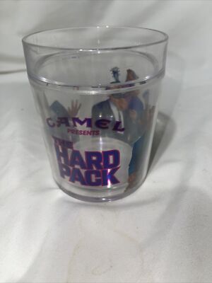 1991 VTG Joe Camel Presents The Hard Pack Cigarette Cig Thermo Tumbler Cup Mug