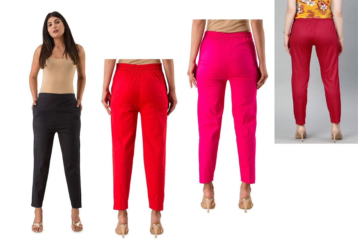 Stretchable cotton top pants for ladies