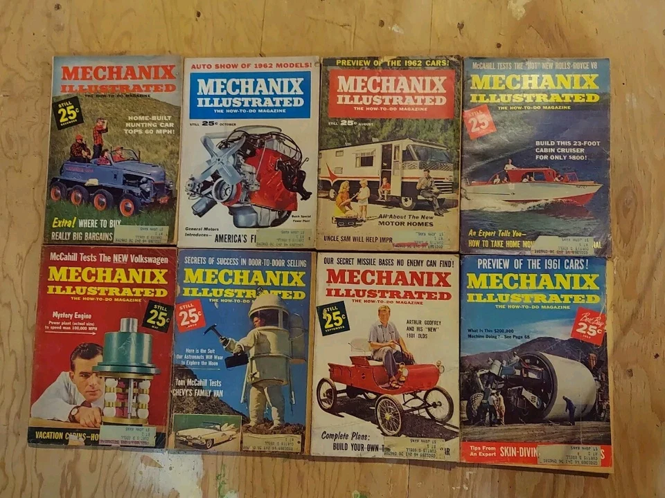 54 x винтажный 1950-х 60-х 70-х популярная механика/наука Mechanix иллюстрированные журналы - Изображение 3 из 4