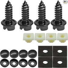 Stainless Steel Anti-Theft License Plate Screw Kit, Rustproof Self Size: 20PCS