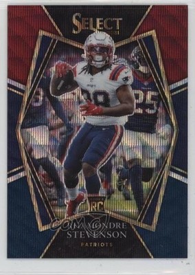 2021 Select Premier Level Tri-Color Prizm Rhamondre Stevenson Rookie RC 13rw