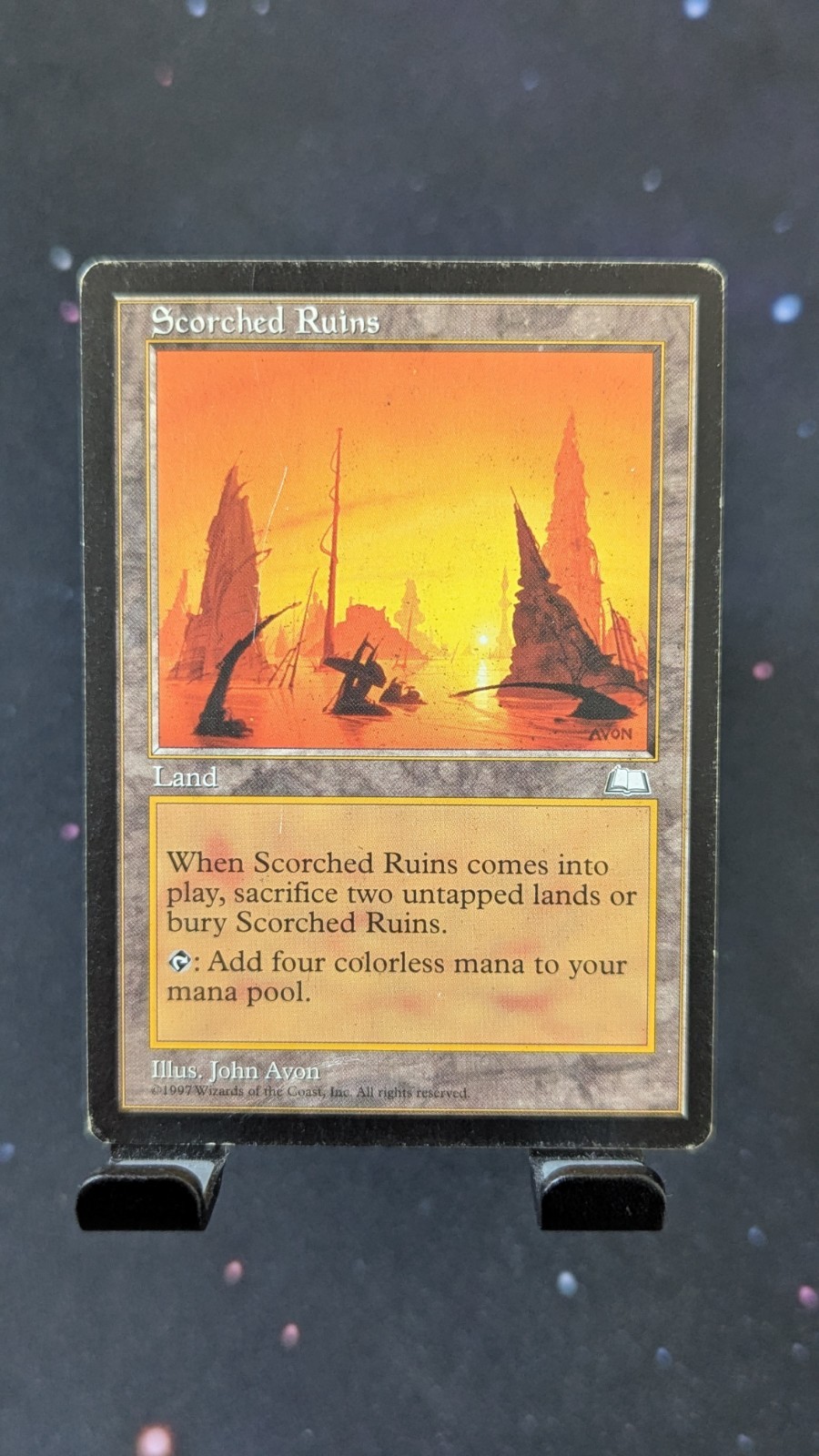 Scorched Ruins Weatherlight mtg Moderately Played