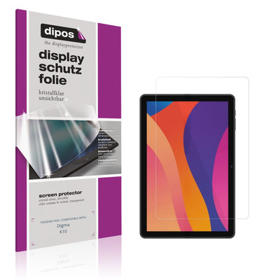 2x Schutzfolie klar für Digma K10 Displayschutzfolie Folie Display Schutz dipos