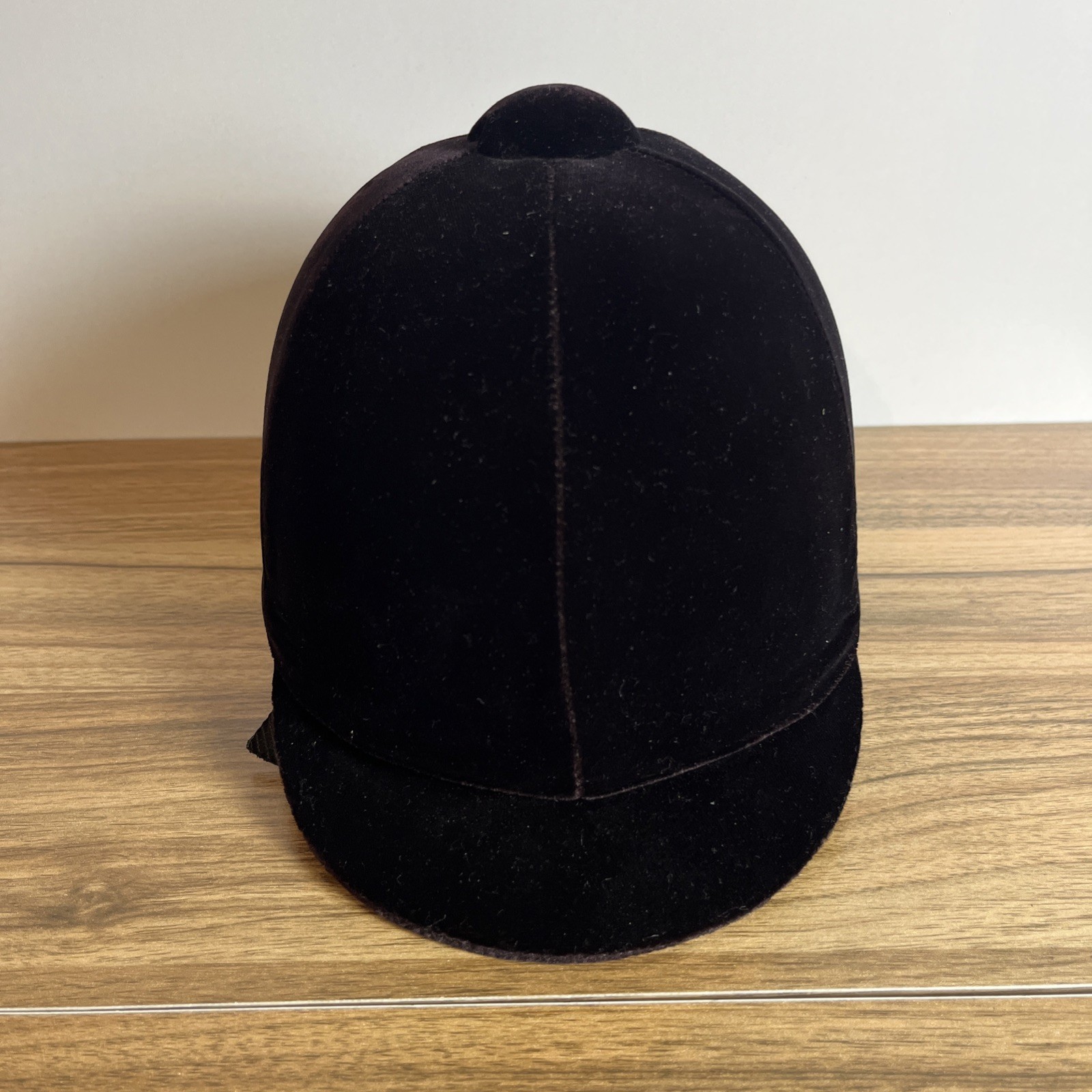 Equi-Royal Velvet Riding Helmet Size 6 7/8 56cm Dk Brown Equestrian Hat Fox Hunt