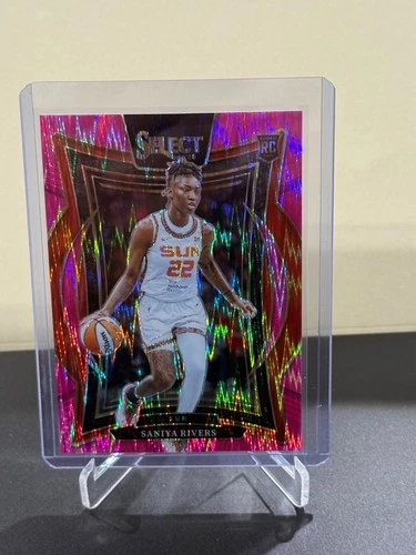 Saniya Rivers | 2025 Panini Select WNBA - Concourse Pink Flash Prizm #52 (RC)