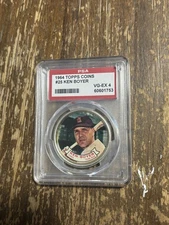 1964 Topps Baseball Coin Pin 25 KEN BOYER St Louis Cardinals PSA 4