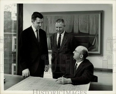 1961 Press Photo David A. McKinley Jr., Don S. Wallace & Paul Hayden Kirk.