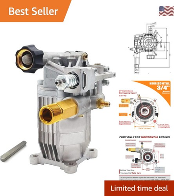 #ad #ad 2400 2800PSI Pressure Washer Replacement Pump 3 4quot; Shaft Horizontal Pressure... $105.56