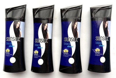 Sunsilk Black Shine Shampoo 4 Small Bottles 100 ml Each