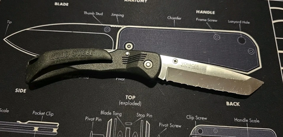 Cold Steel Voyager Completo Serrado Tanto Pequeño Original Japón De Colección TriLock Foto 2 de 4