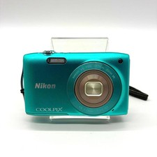 Nikon COOLPIX S3300 Light Blue Compact Digital Camera Tested Working