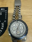 Seiko Flightmaster Quartz Chronograph 40mm Vintage Steel Men's Watch 7T34-6A09