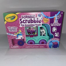 Crayola Scribble Scrubbie Pet Grooming Truck Toy Pet Playset New