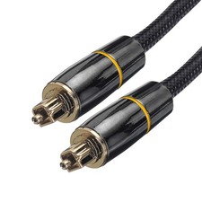 Fiber Optic Audio Cable Braided Digital Audio Optic Cable Nylon 3.3Ft for TV DVD