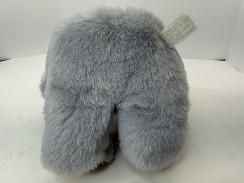 Vintage Teddy Bear with Heart Nose Plush Stuffed Animal Grey Gray Dan Dee 12” - Picture 6 of 10