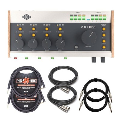 Universal Audio VOLT-476P USB Audio Interface with XLR, Guitar and TRS Cables