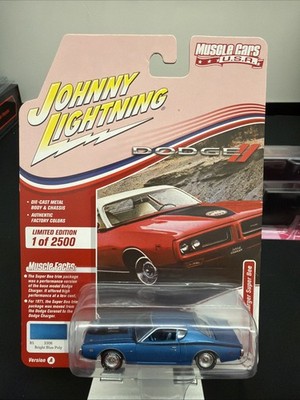 Johnny Lightning 1971 Dodge Charger Super Bee Bright Blue Poly 1:64 LE