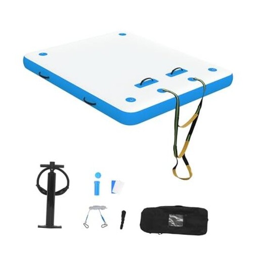 Inflatable Floating Dock Swim Air Platform, 6ft/8ft Inflatable Air 6*5 ...