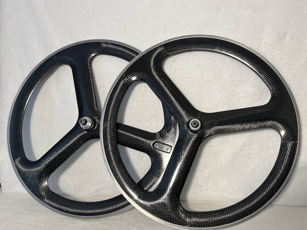 HED 3 Carbon Trispoke Track Bike Wheelset Clincher 700c Fixed Gear