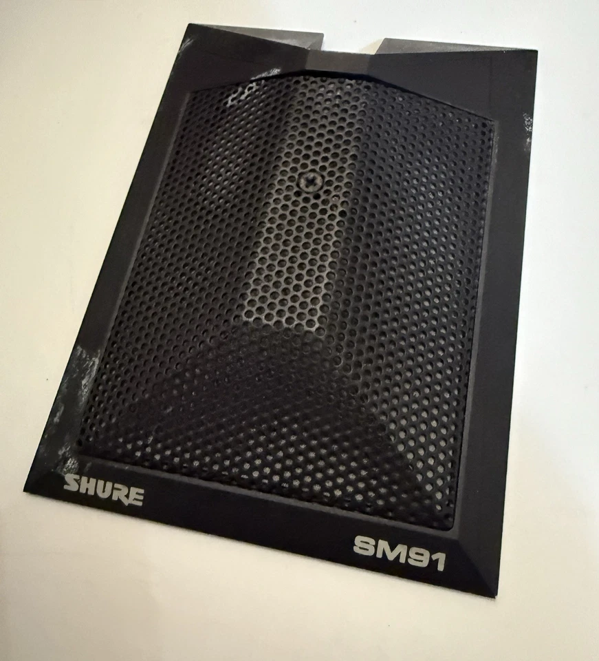 Vintage Shure sm91 Microphone Boundary Condenser Mic with 94A1670 Preamp + Cable - Image 4 of 4