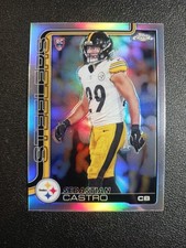 2025 Topps Chrome Sebastian Castro Refractor #370 RC Steelers
