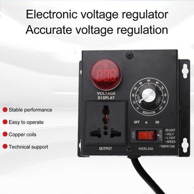 Thyristor Electric Voltage Regulator Fan Motor Variable Speed Controller LED SET