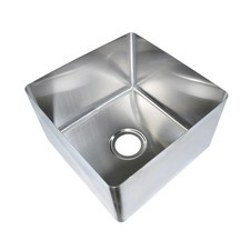 BK Resources 18" x 18" x 12" One Compartment Stainless Steel Weld-In Sink