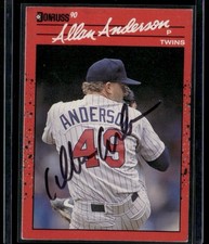 1990 Donruss - Allan Anderson #64 Signed Autographed Card