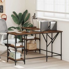 Bureau Table d'Ordinateur Meuble de Rangement Intérieur Bois d'Ingénierie vidaXL